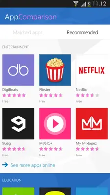 AppComparison android App screenshot 1